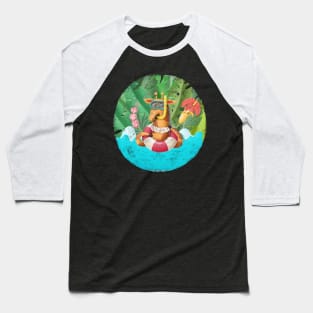 Cute giraffe in tropical vacation Baseball T-Shirt